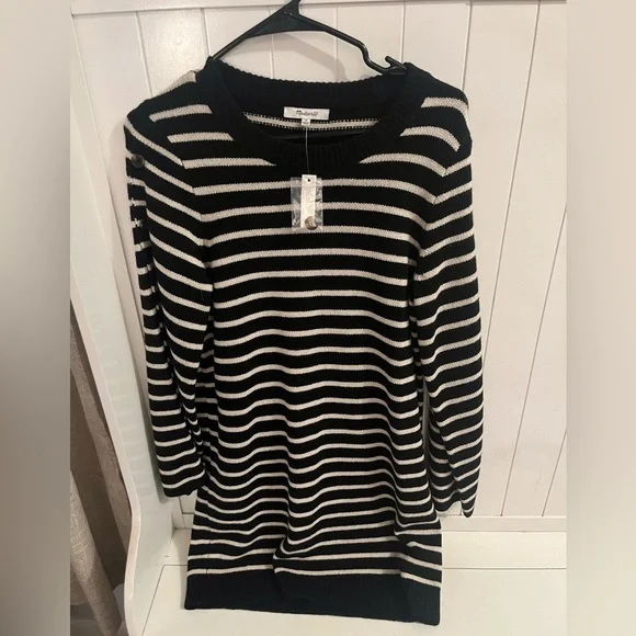 NWT madewell striped wool sweater dress - Picture 2 of 5